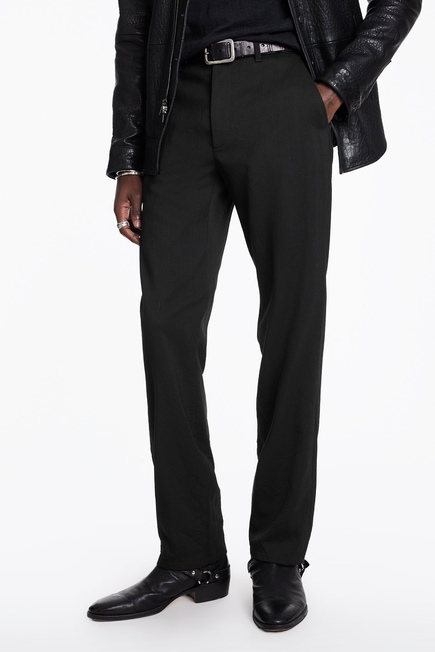 EXTENDED WAIST BAND PANTS BLACK 1