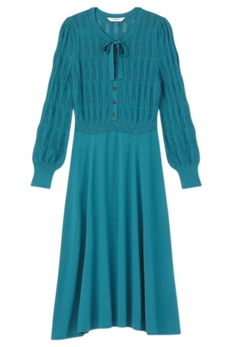 SUSANNAH KNIT MIDI DRESS TEAL 4
