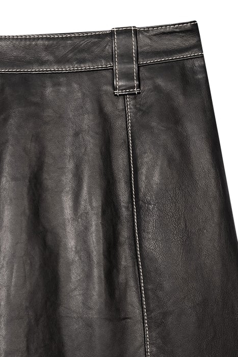 WOMENS SKIRT LEATHER BLACK 6