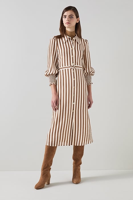 EMELIA SHIRT SHIRT DRESS BROWN 4