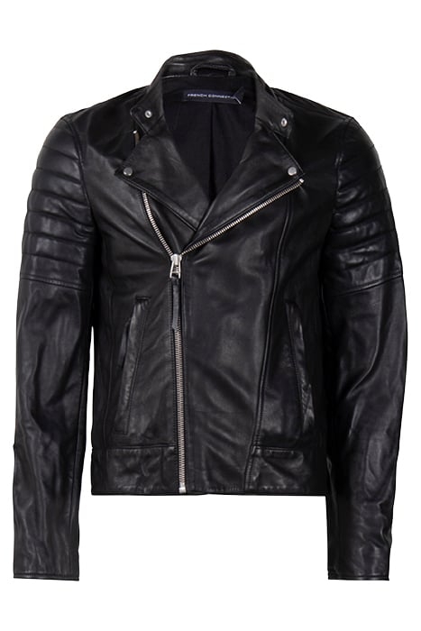 BLEEKER LEATHER BIKER BLACK 1