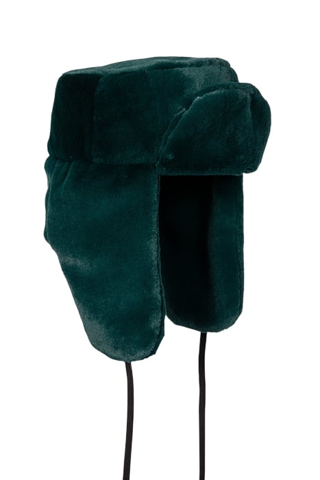 WOMEN HAT FUR TRAPPER PETROL GREEN 1