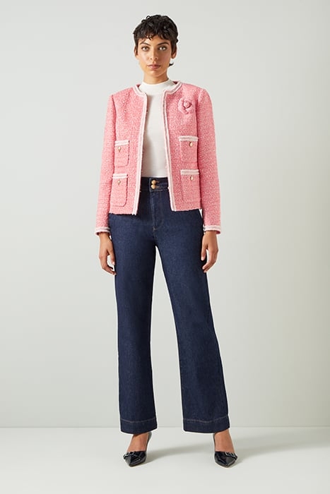 CHARLIE TWEED JACKET PINK/CREAM 2