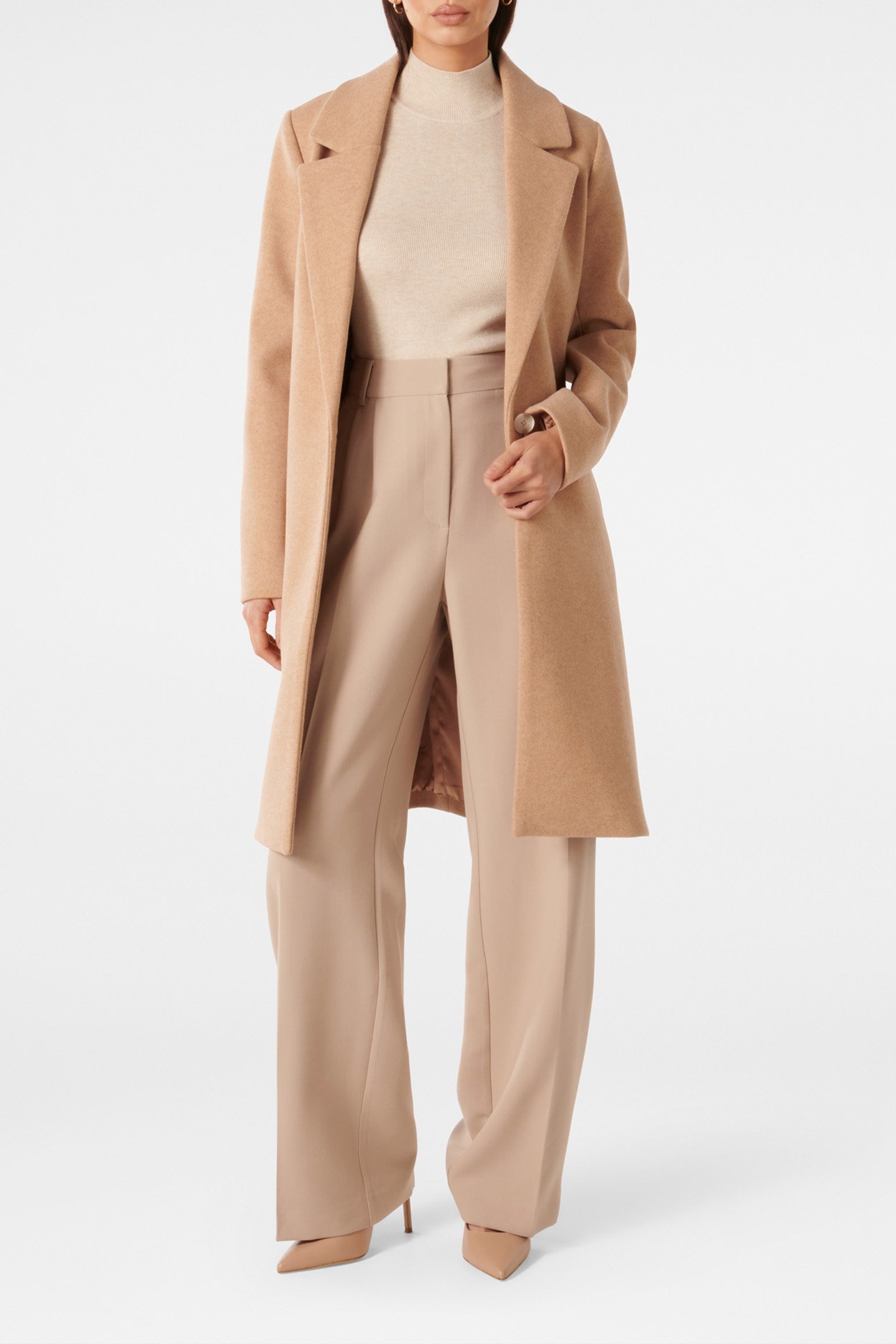 BILLIE LONGLINE COATIGAN CAMEL MARLE 4