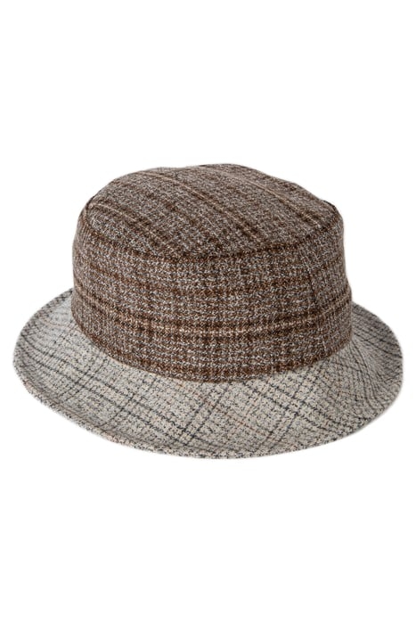 MEN HAT BUCKET MIX TWEED TAN 1