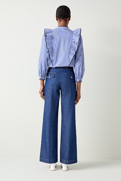 LUCAN STRIPED BLOUS BLUE/WHITE 3