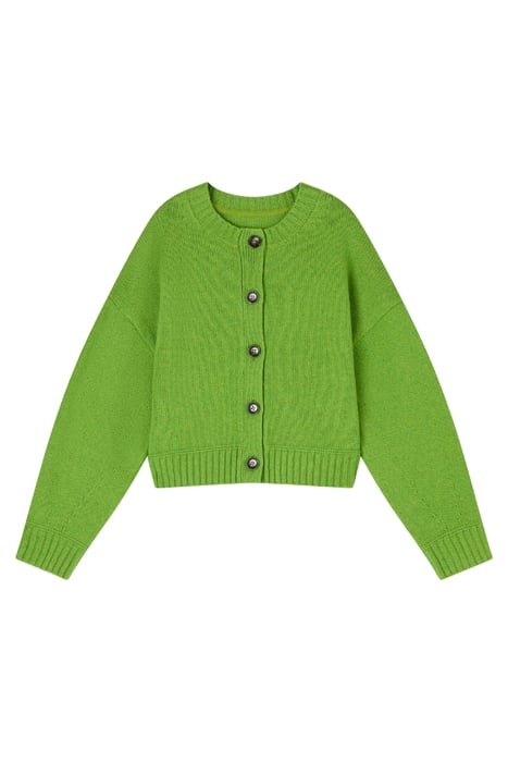 AMORE CHUNKY CARDIGAN BRIGHT GREEN 4