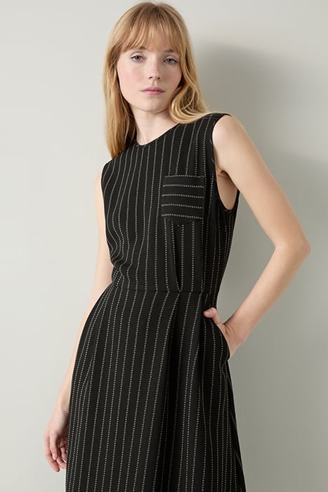 ELLIS STRIPE MIDI DRESS CREAM 4