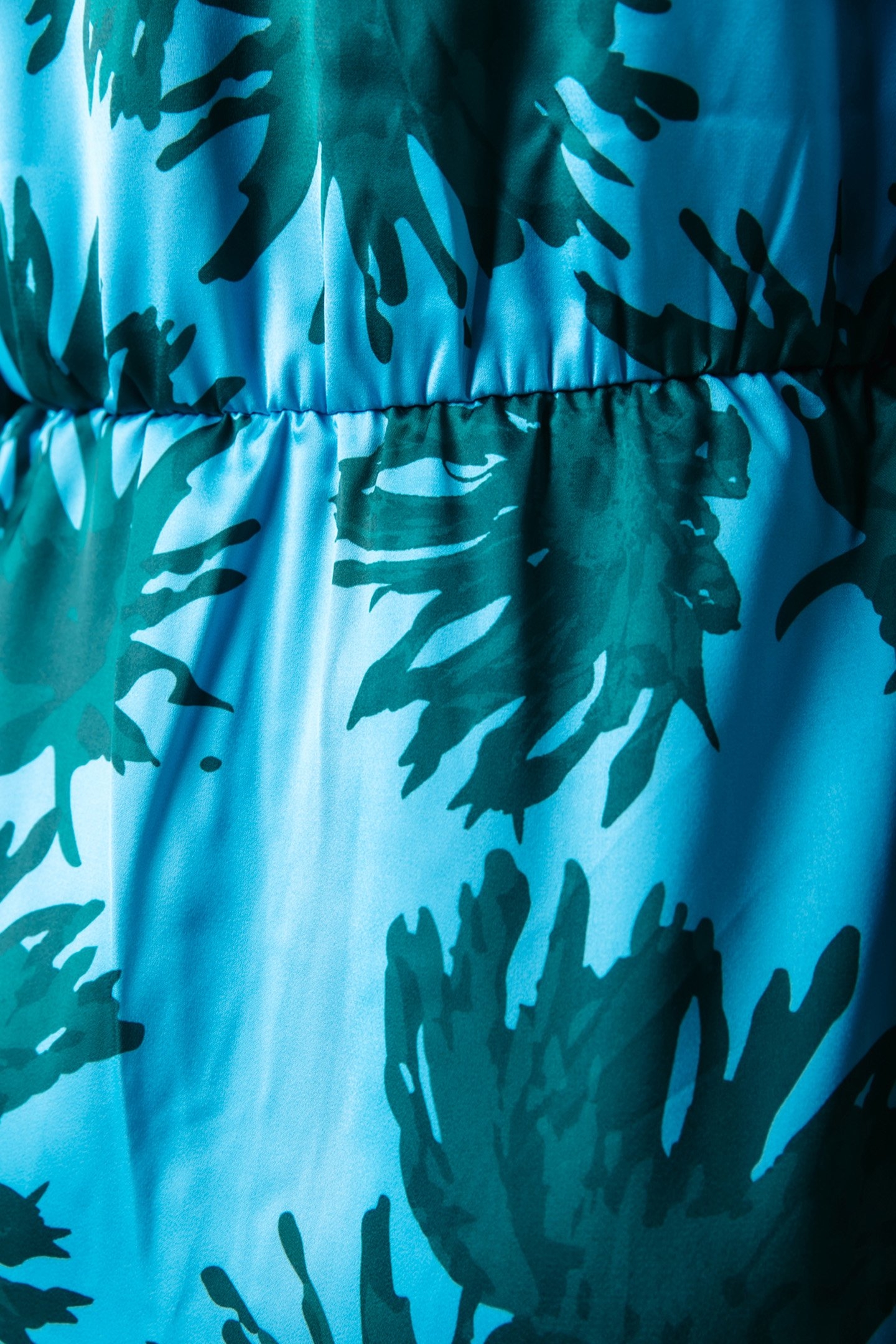 DELILAH FLOWERS SATIN COLLAR MAXI DRESS MIST BLUE 5