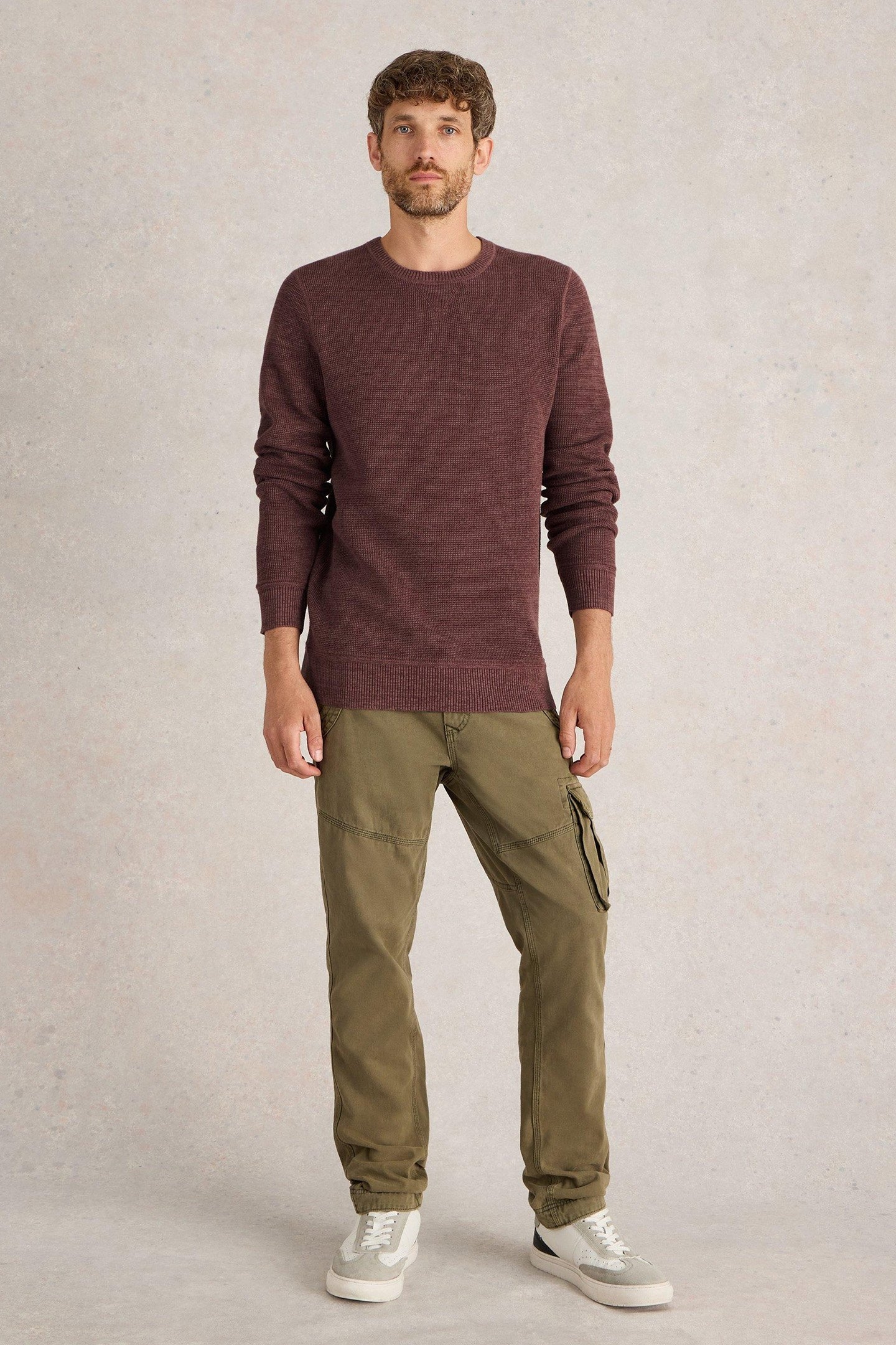 ATTADALE CREW NECK JUMPER DARK PINK 1