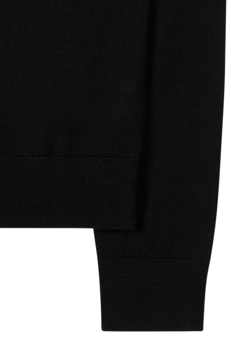 WOMENS KNITTED SWEATER CREW NECK BLACK 8