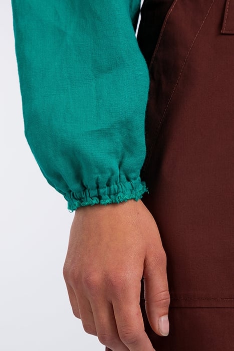 BLOUSE LINEN SOFT GREEN EGÉE 5