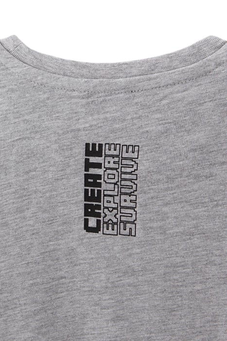 BOYS’ GREY T-SHIRT WITH MINECRAFT ICONS 4