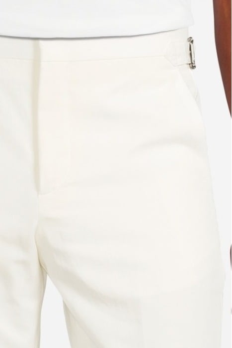 TUXEDO PANTS WITH STRAPS WHITE 4