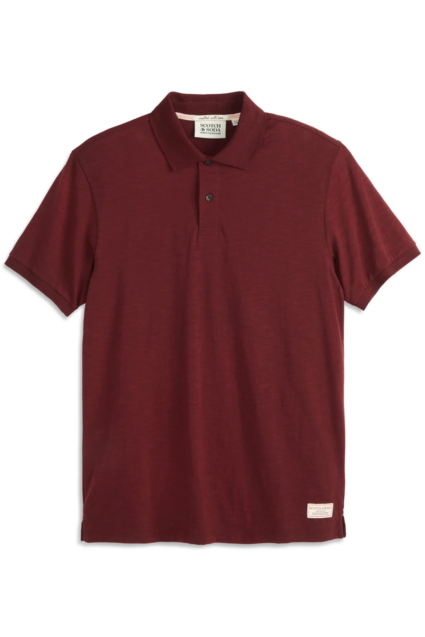 SS PANEL WASHED SLUB POLO MAROON 1