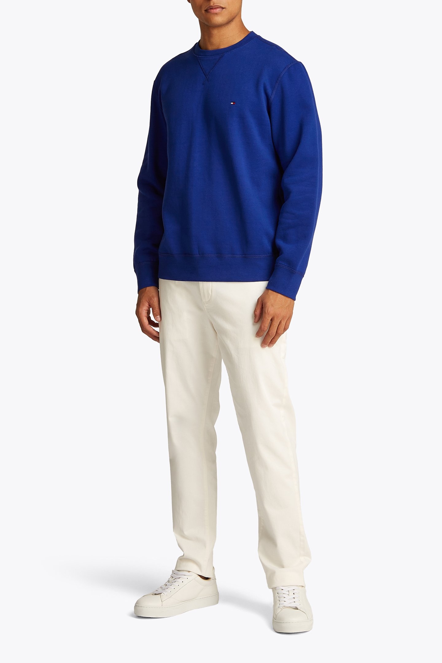 ESS SEASONAL FLEECE CREW NECK REGULAR FIT SWEATER WEDGE BLUE 2