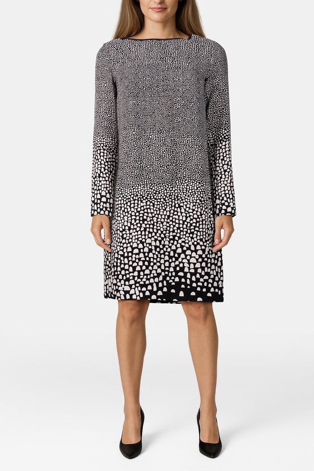 DRESS FLUID STRAIGHT LS BLACK/WHITE 1