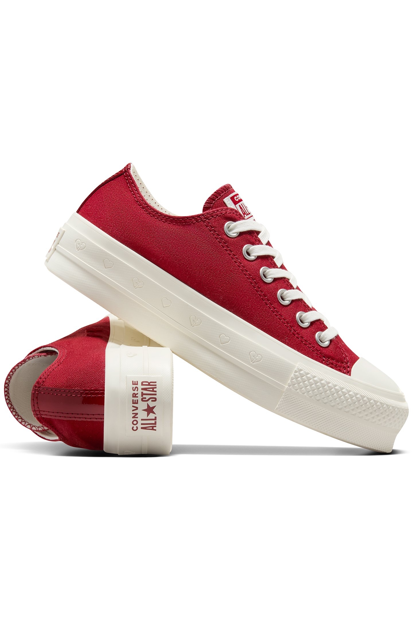 CHUCK TAYLOR ALL STAR LIFT PLATFORM HEARTS PARK RED/VINTAGE 5