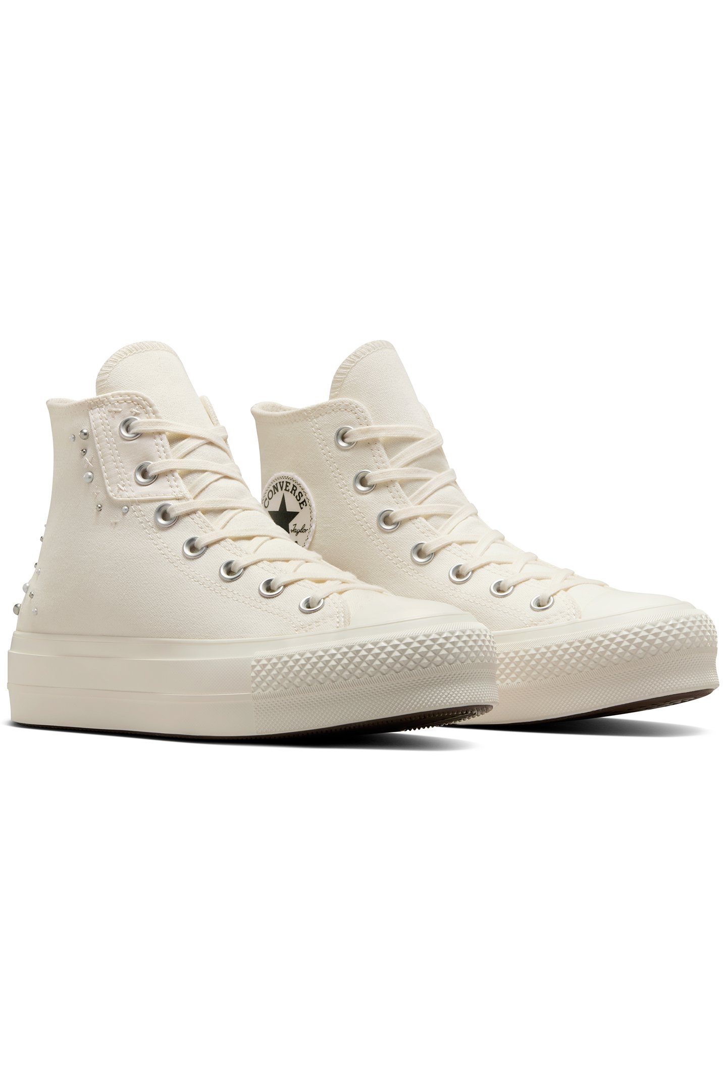 CHUCK TAYLOR ALL STAR LIFT PLATFORM PEARLS & STUDS EGRET/EGR 2