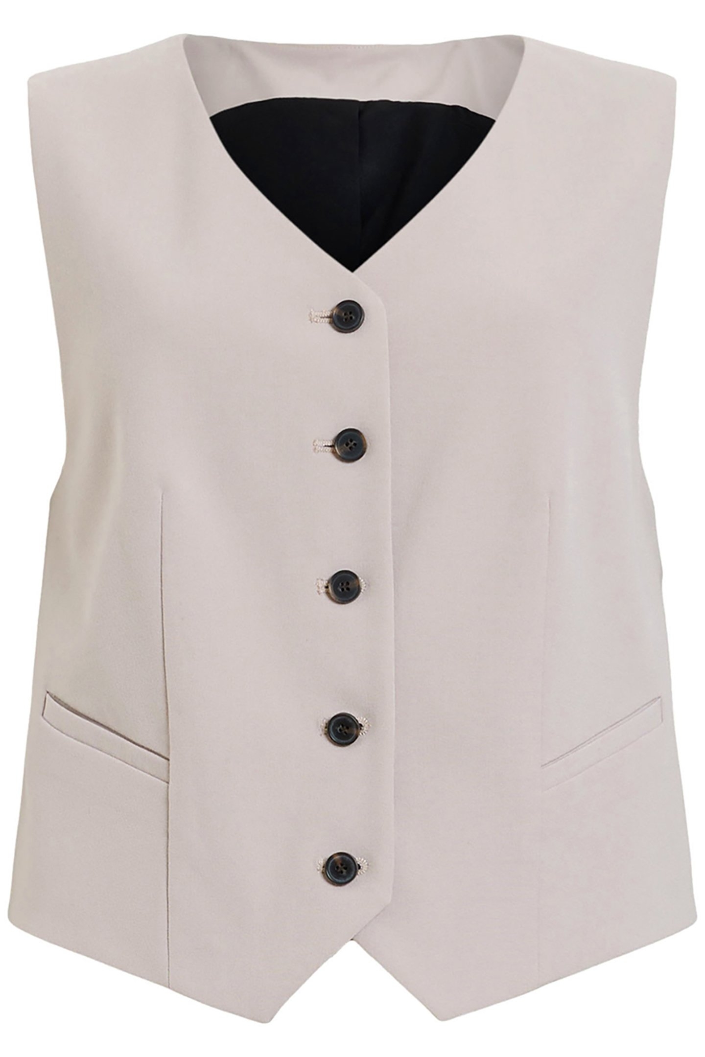 ALEIDA TRI WAISTCOAT GREIGE BROWN 4