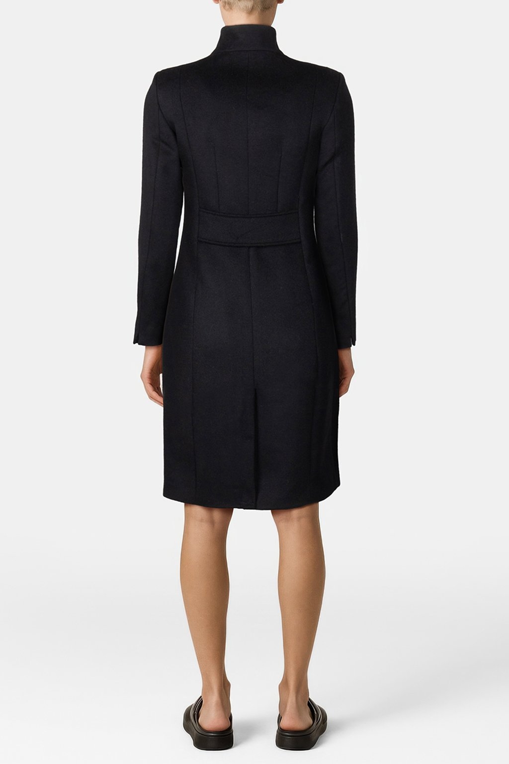 NOTCH LAPEL COAT BLACK 2