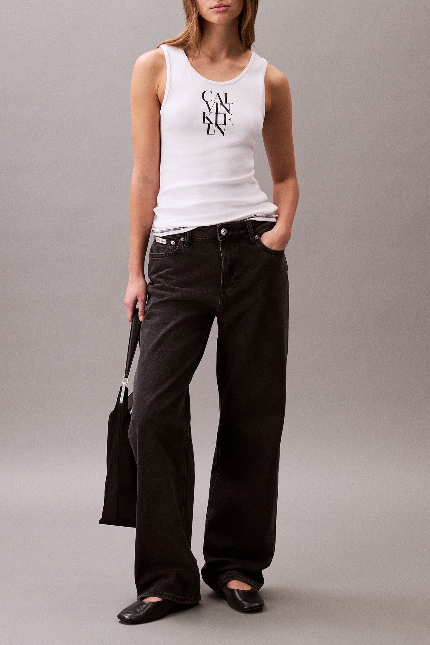 SL COTTON RIB SOLID SLIM FIT TANK TOP - WHITE 2