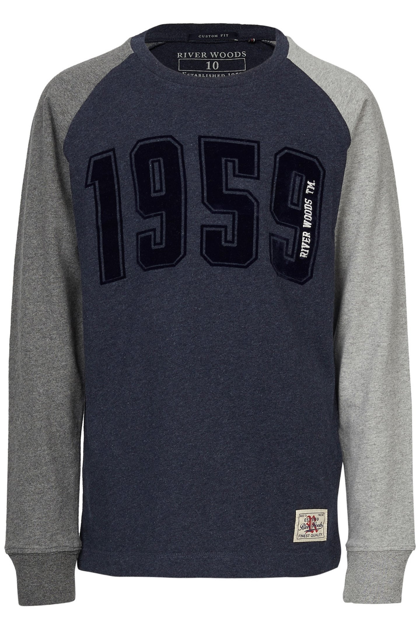 TRICOLORED RAGLAN T-SHIRT IN BLUE 1