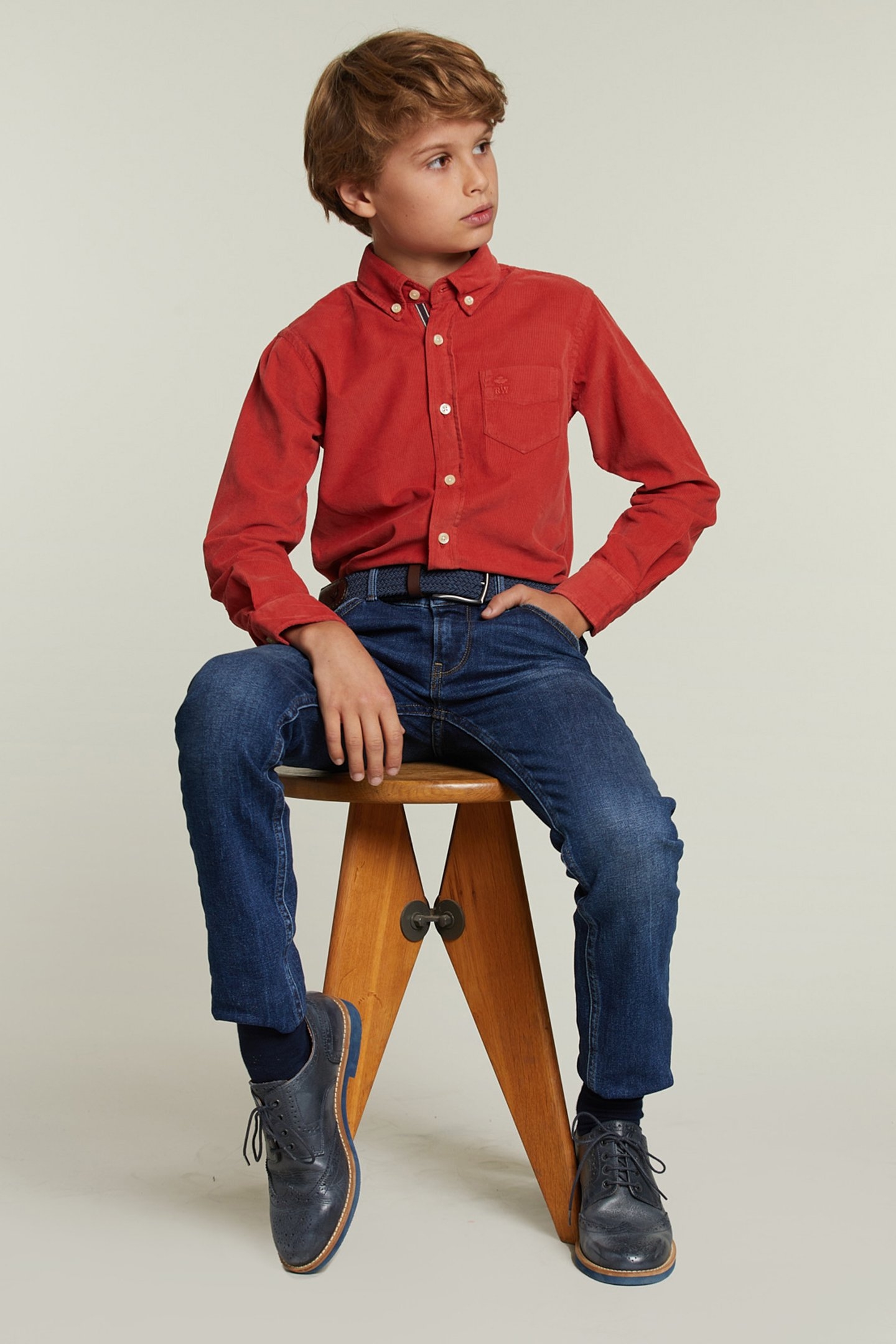 CUSTOM FIT CORDUROY SHIRT WITH POCKET BLUSH 3