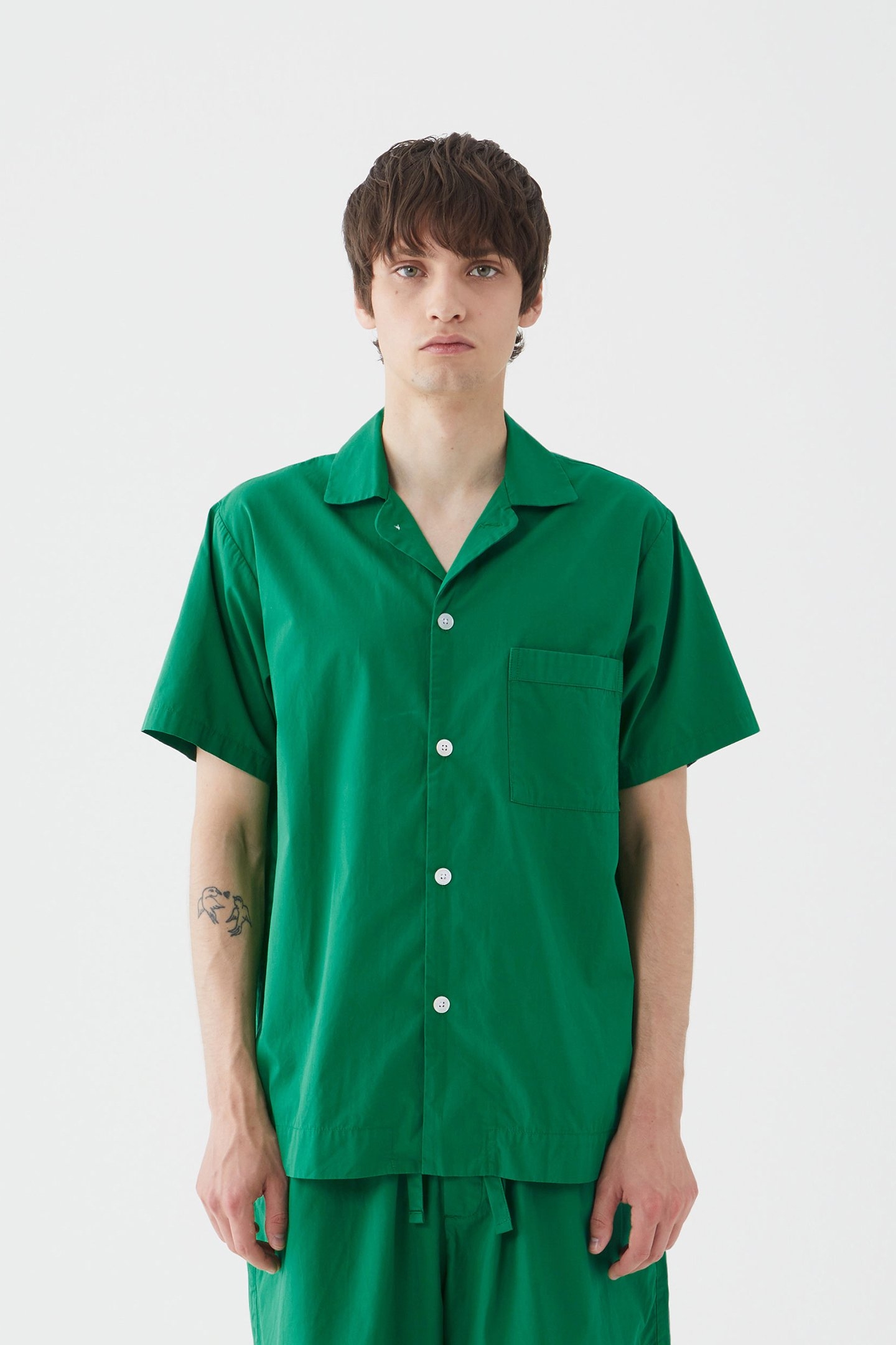 UNISEX POPLIN, SHORT SLEEVE SHIRT CONIFER 2