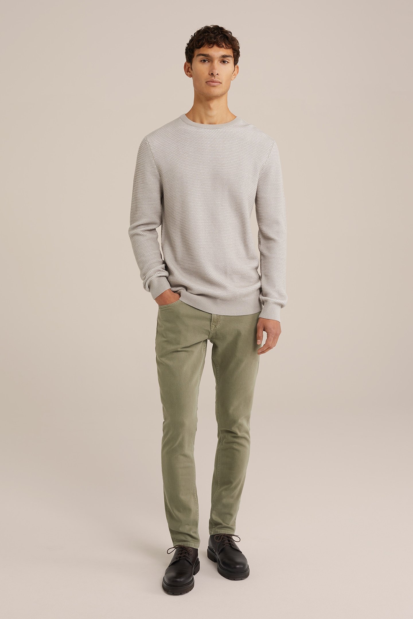 5-POCKET MID WAIST OLIVE GREEN 3