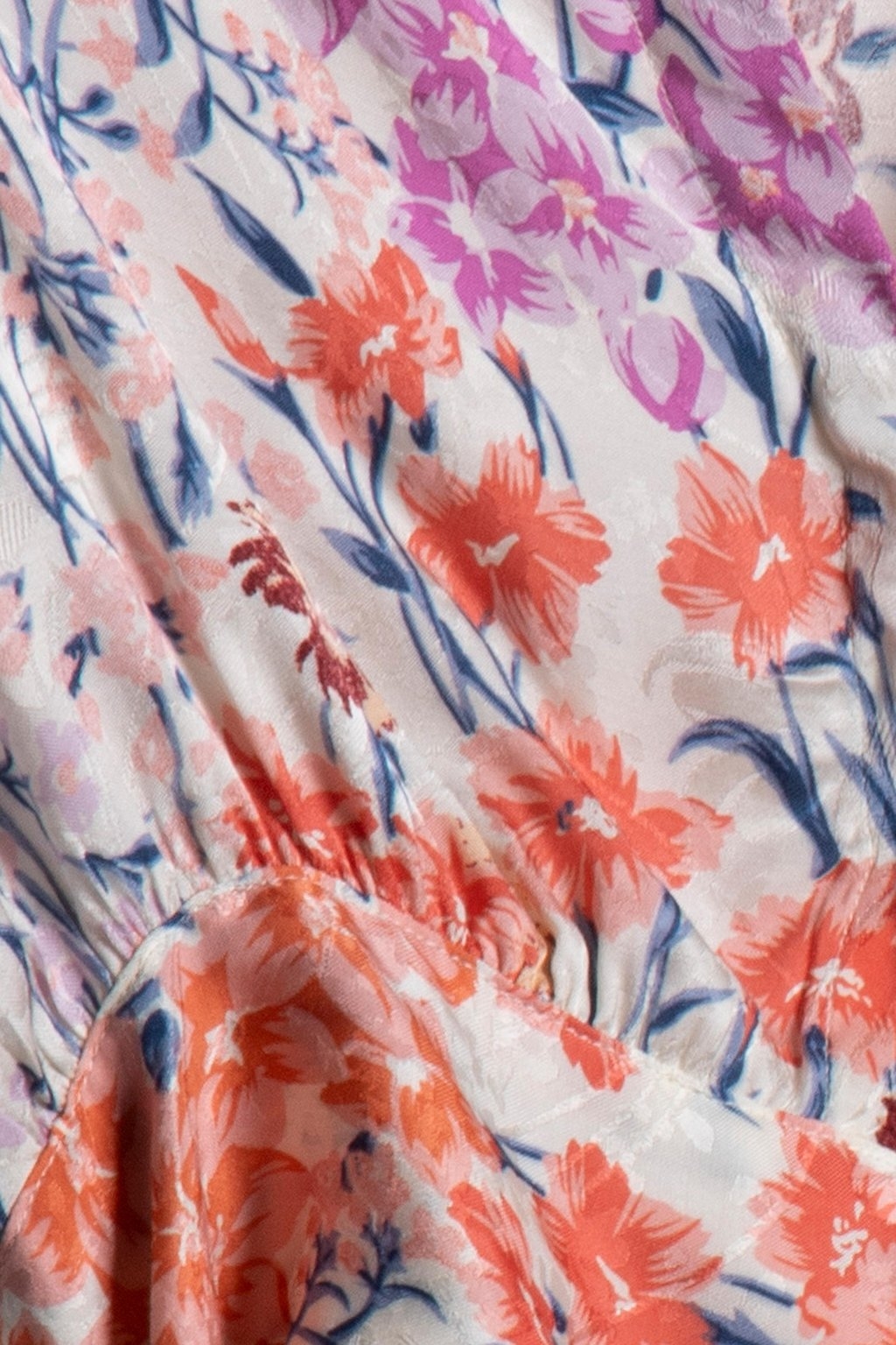 MEADOW PRINT TIE TOP CORAL/WHITE 4