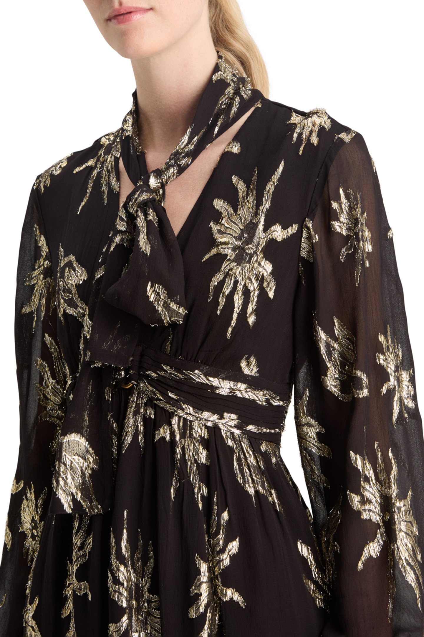 LUREX FIL COUPE MAXI DRESS MYSTIC SKY LUREX 7