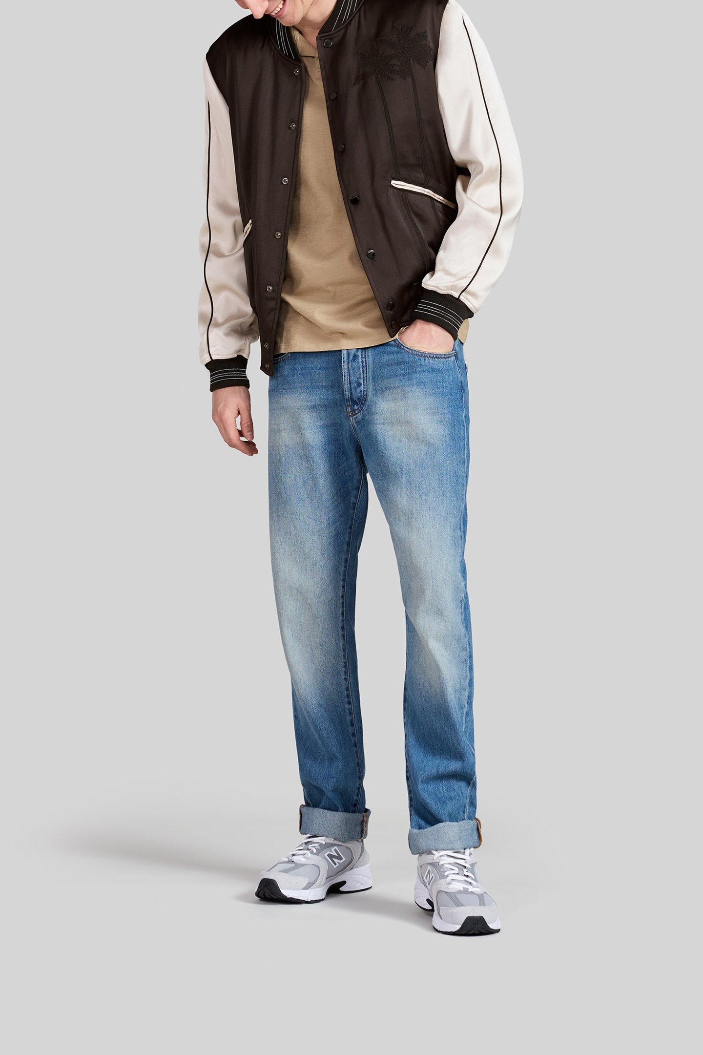 BEIGE ORGANIC SLUB COTTON T-SHIRT 4