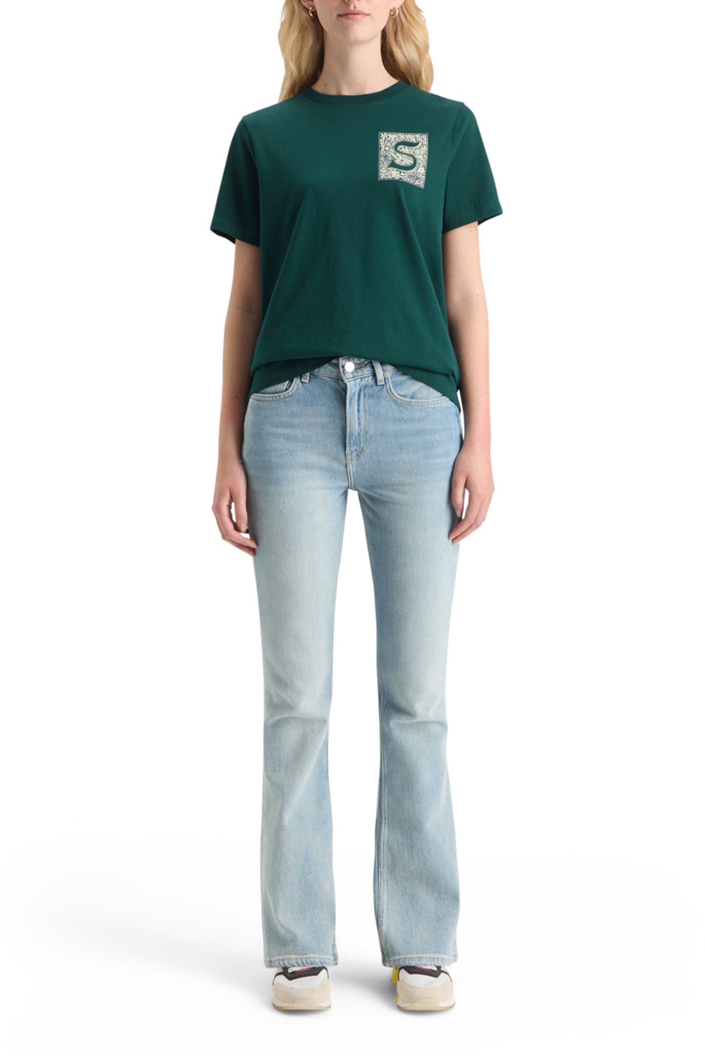 CHEST ARTWORK REGULAR FIT T-SHIRT CYPRESS GREEN 3