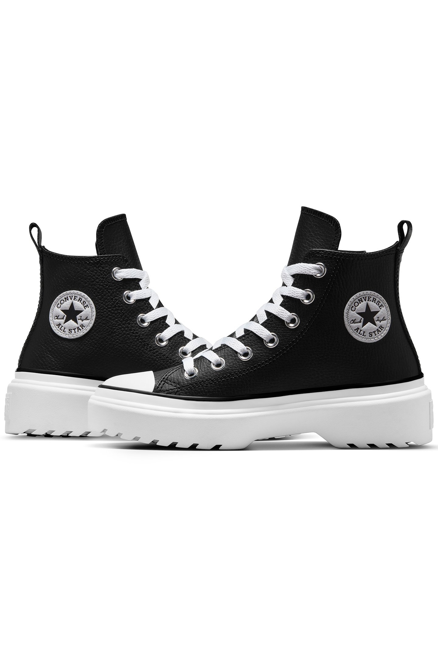 CHUCK TAYLOR ALL STAR LUGGED LIFT PLATFORM LEATHER BLACK/WHI 5