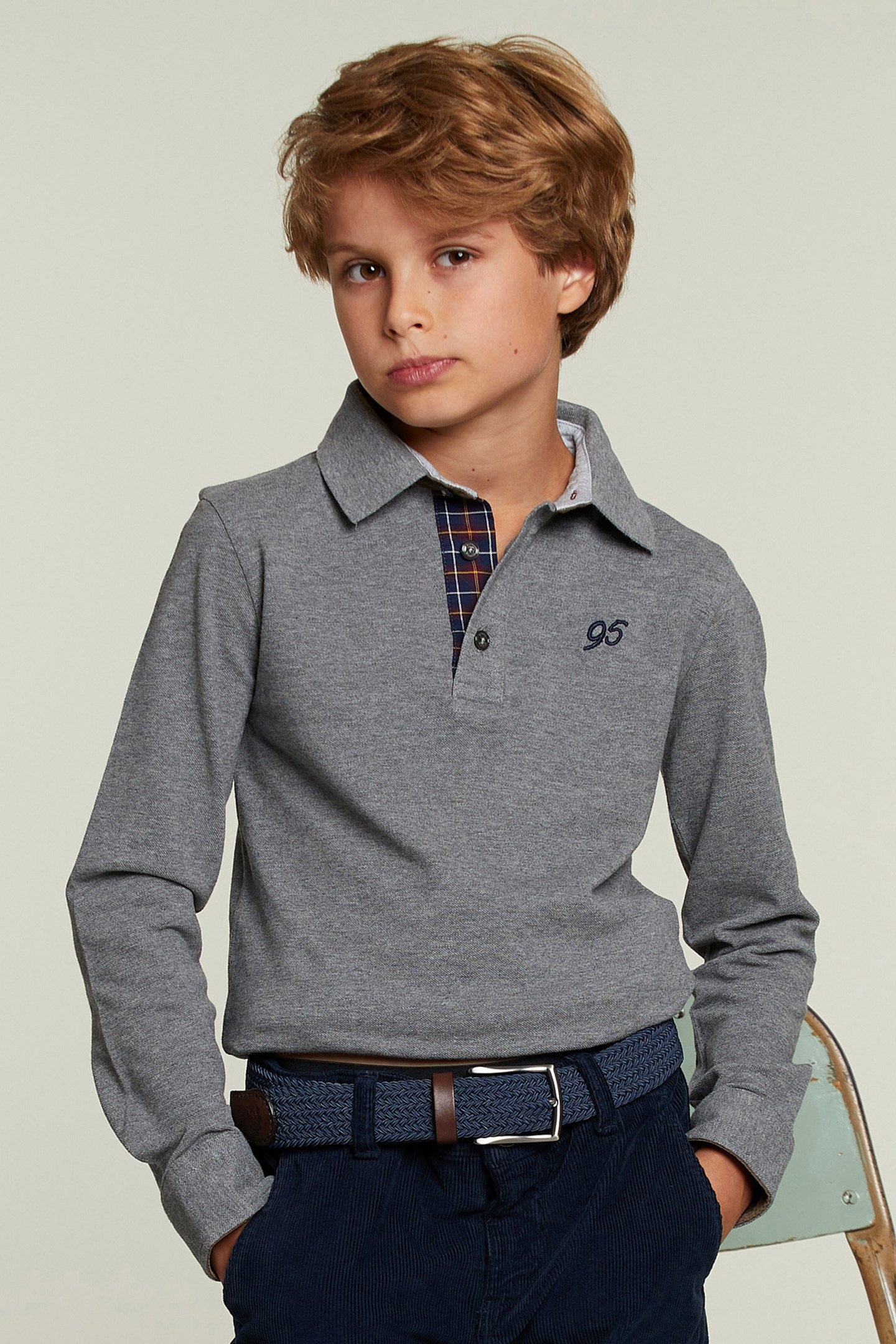 CUSTOM FIT COTTON POLO OXFORD MIX 1