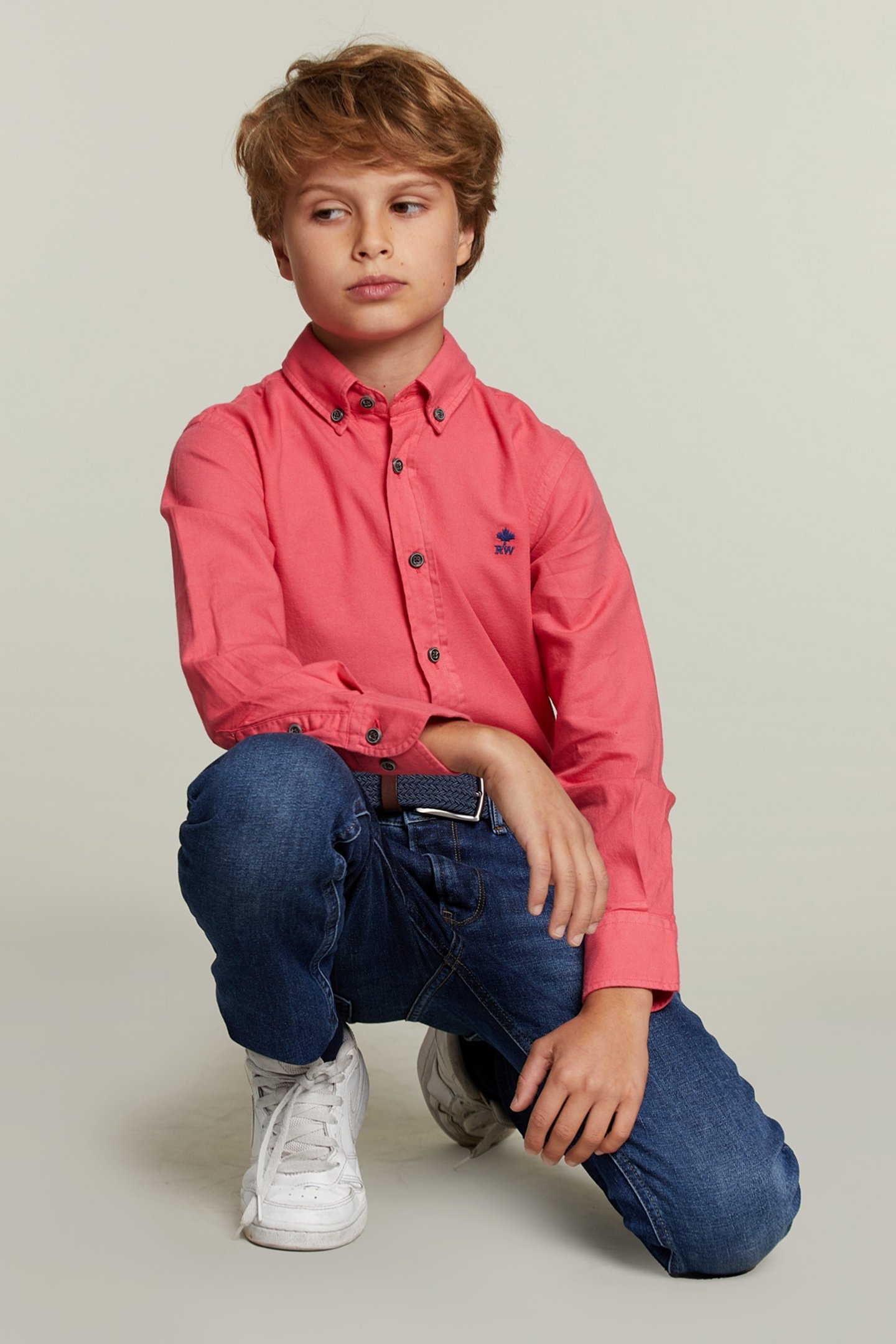 CUSTOM FIT COTTON SHIRT ROSE 2