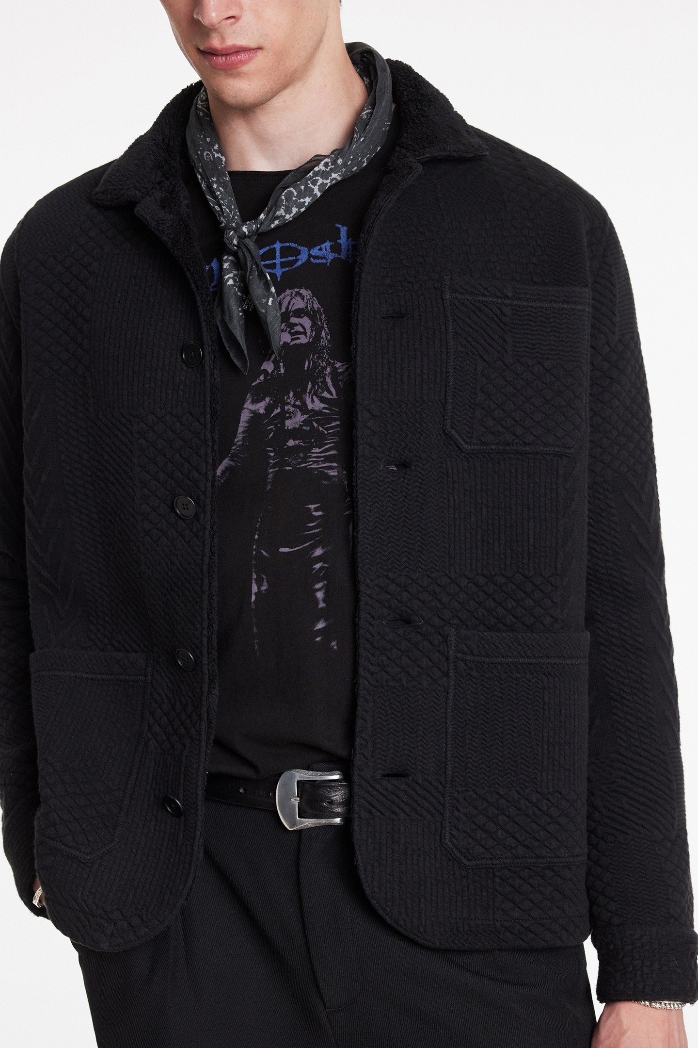 KENMARE LS SHERPA LINED Q BLACK 3