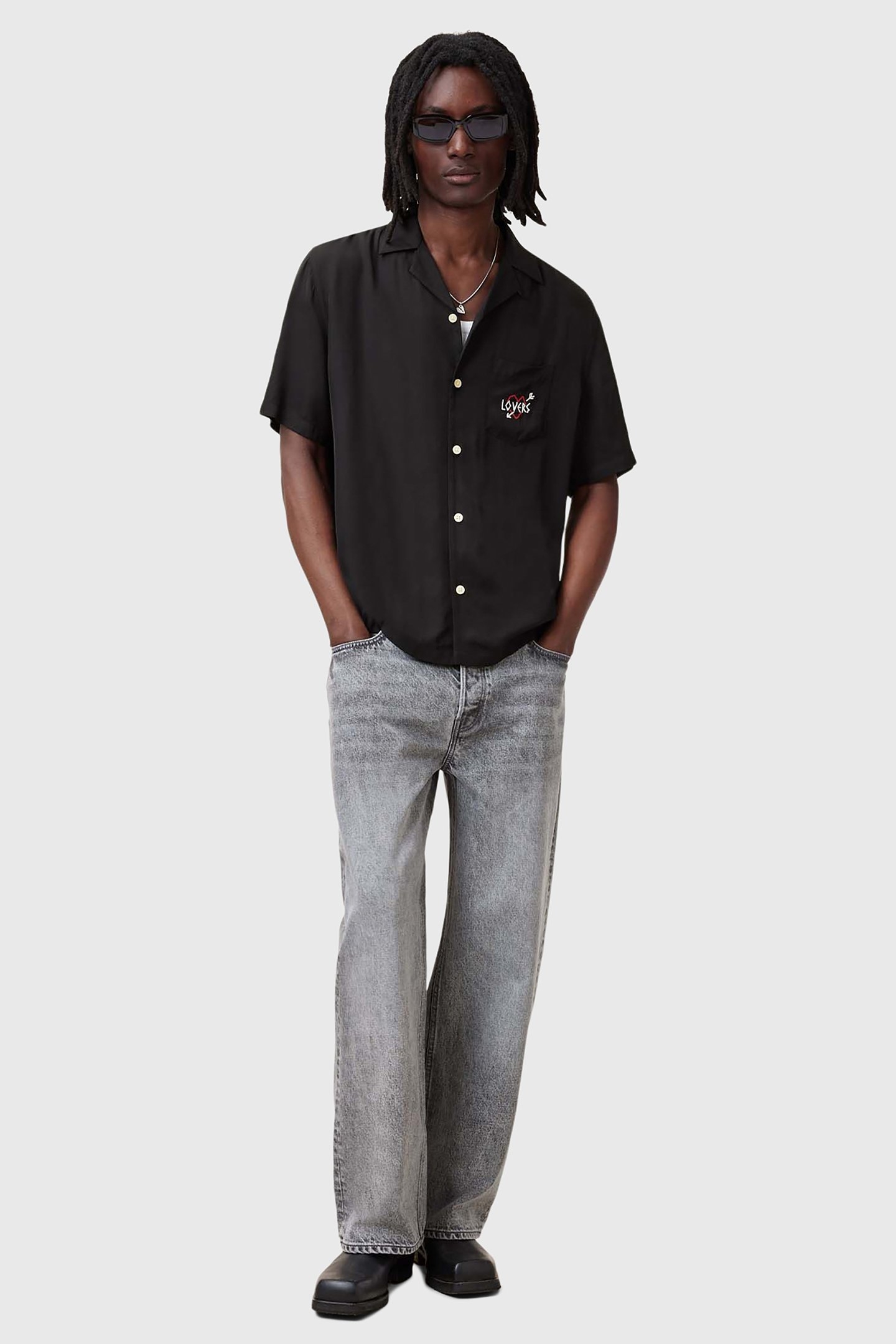 LOVERS SS SHIRT JET BLACK 5