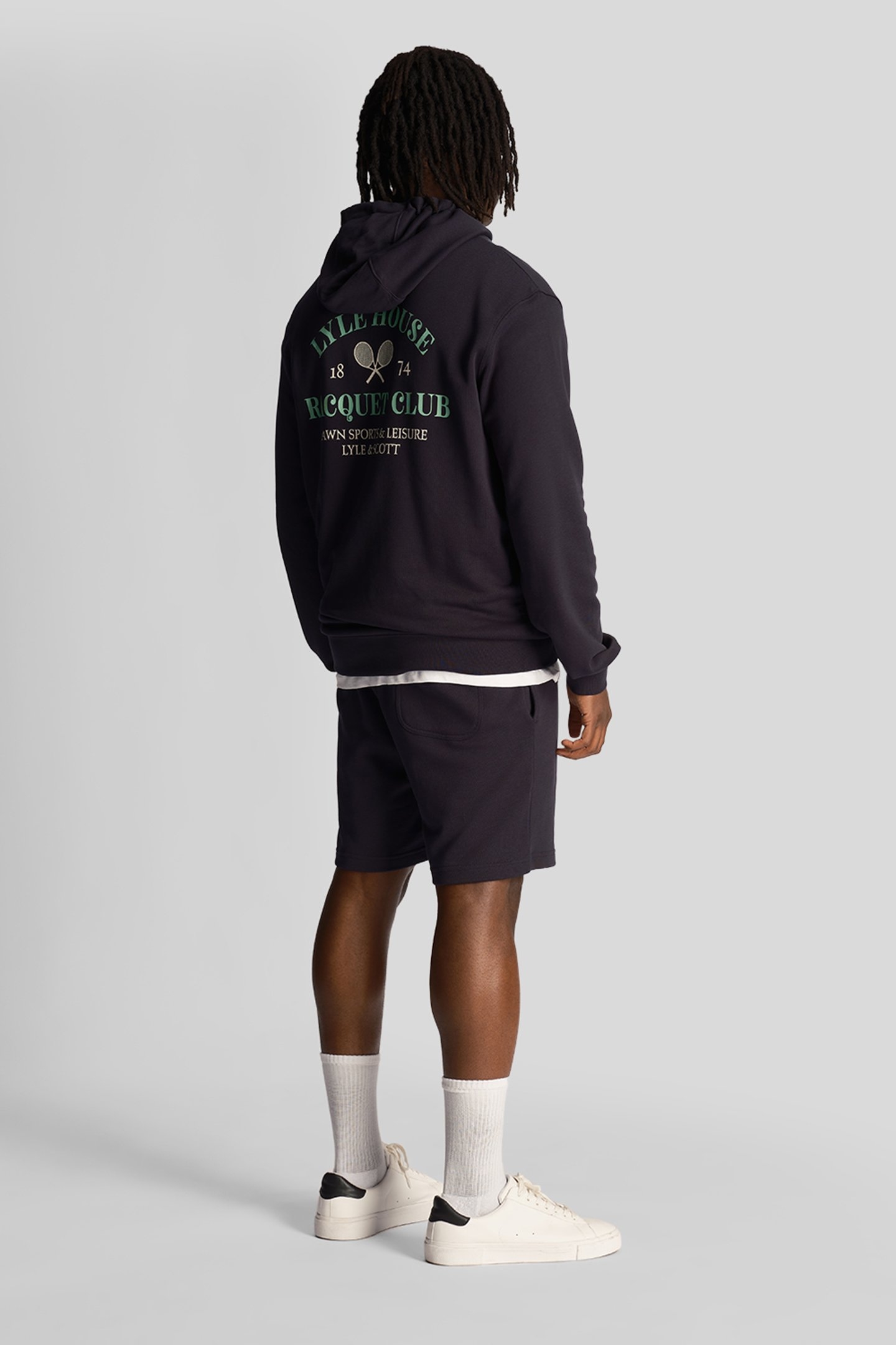 RACQUET CLUB GRAPHIC SWEAT SHORT DARK NAVY 2