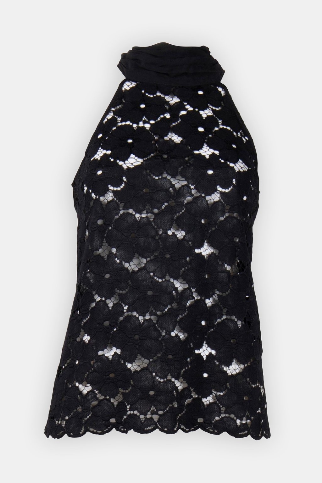 TOP - LACE + CHIFFON BLACK 3