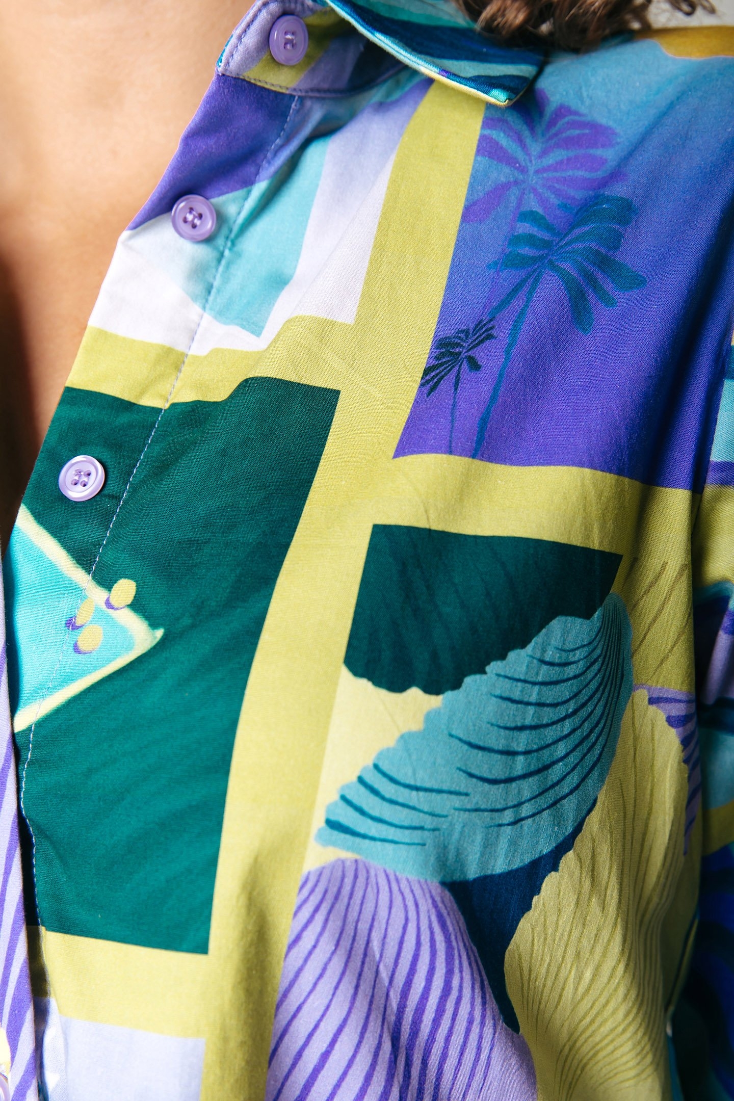 SUMMER SCENERY RUFFLE DRESS MULTICOLOR 4