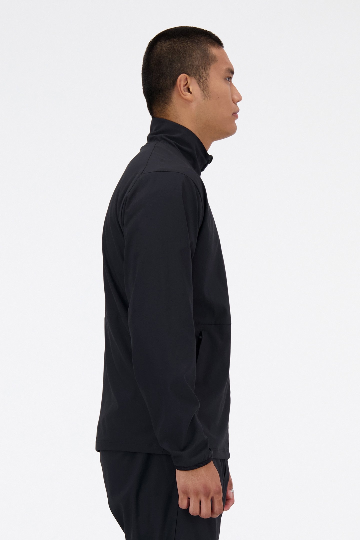 STRETCH WOVEN JACKET IN BLACK 5