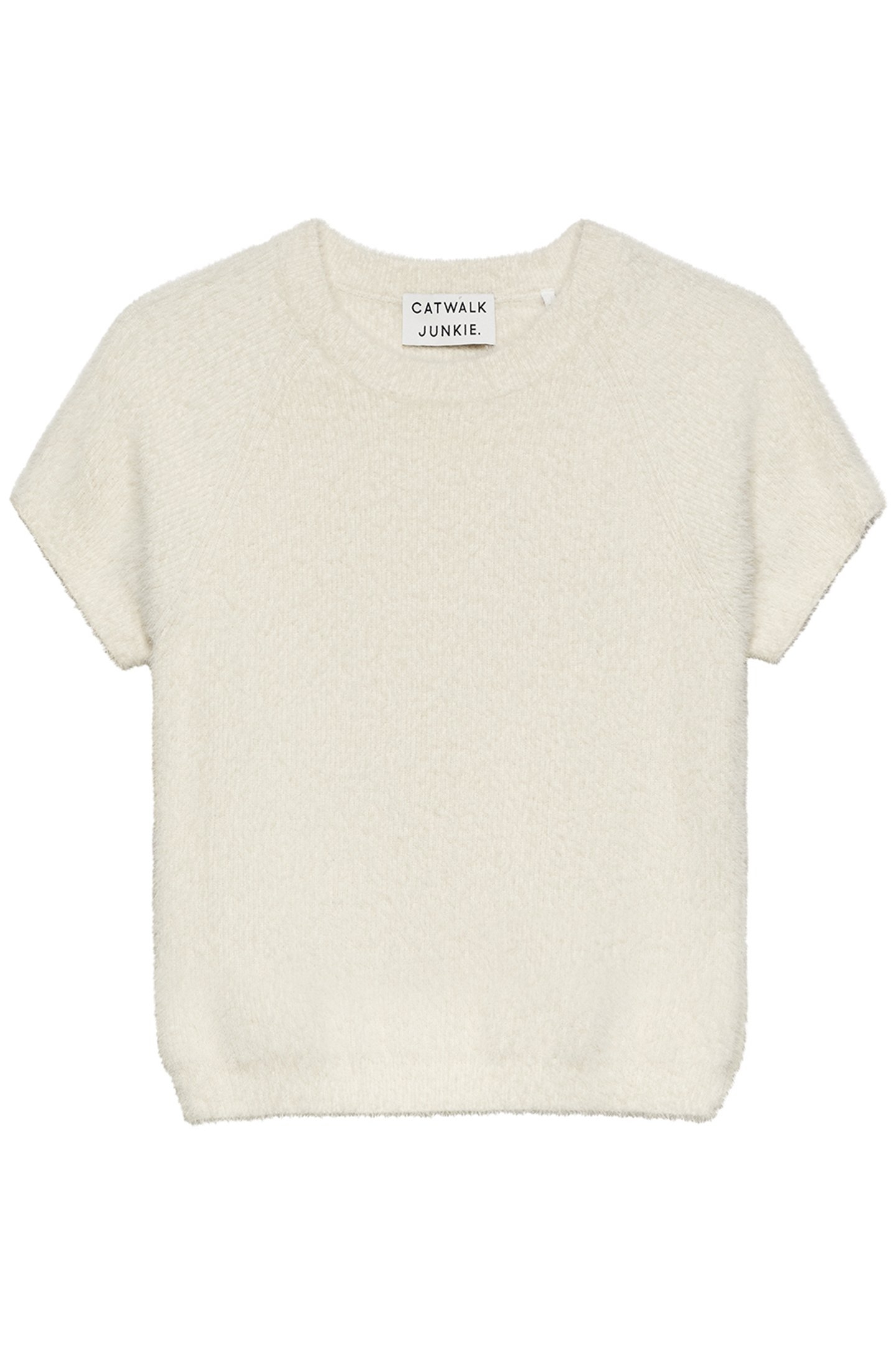 FUZZY SHORTSLEEVE KNIT OFF WHITE 4