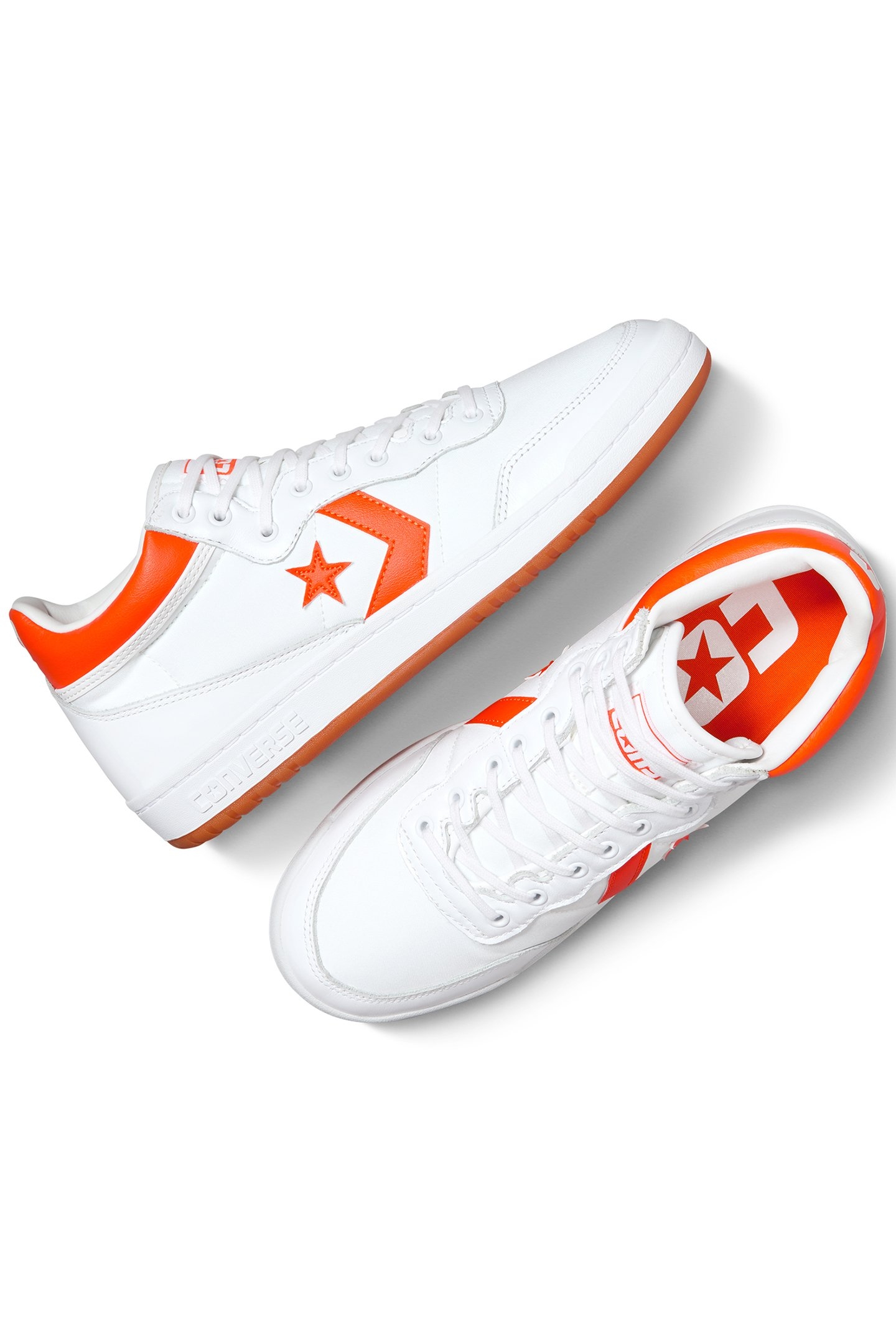 CONS FASTBREAK PRO LEATHER & NYLON WHITE/ORANGE/WHITE 3