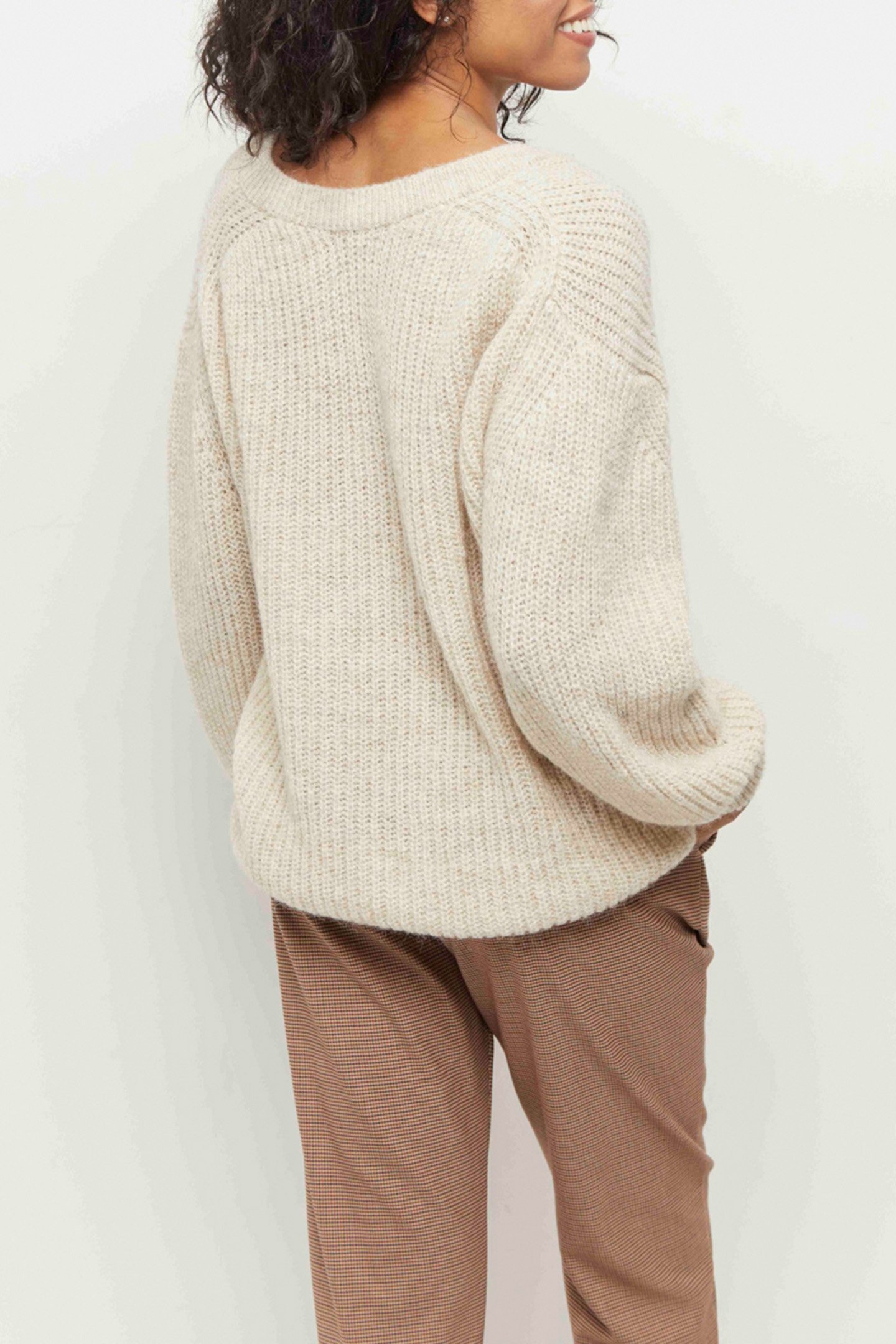 TIM - ECRU KNITTED JUMPER OFF-WHITE 2