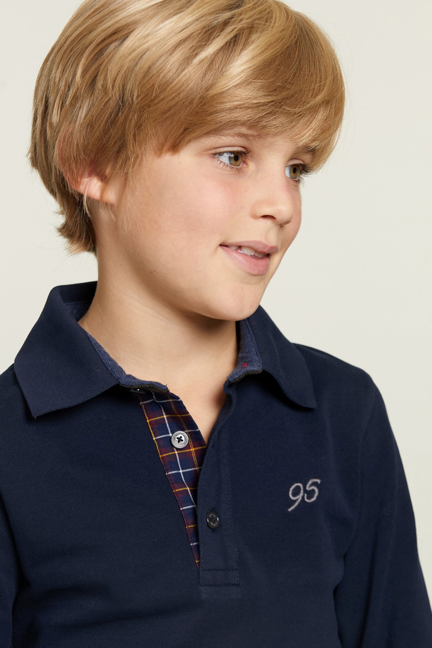 CUSTOM FIT COTTON POLO NAVY 4