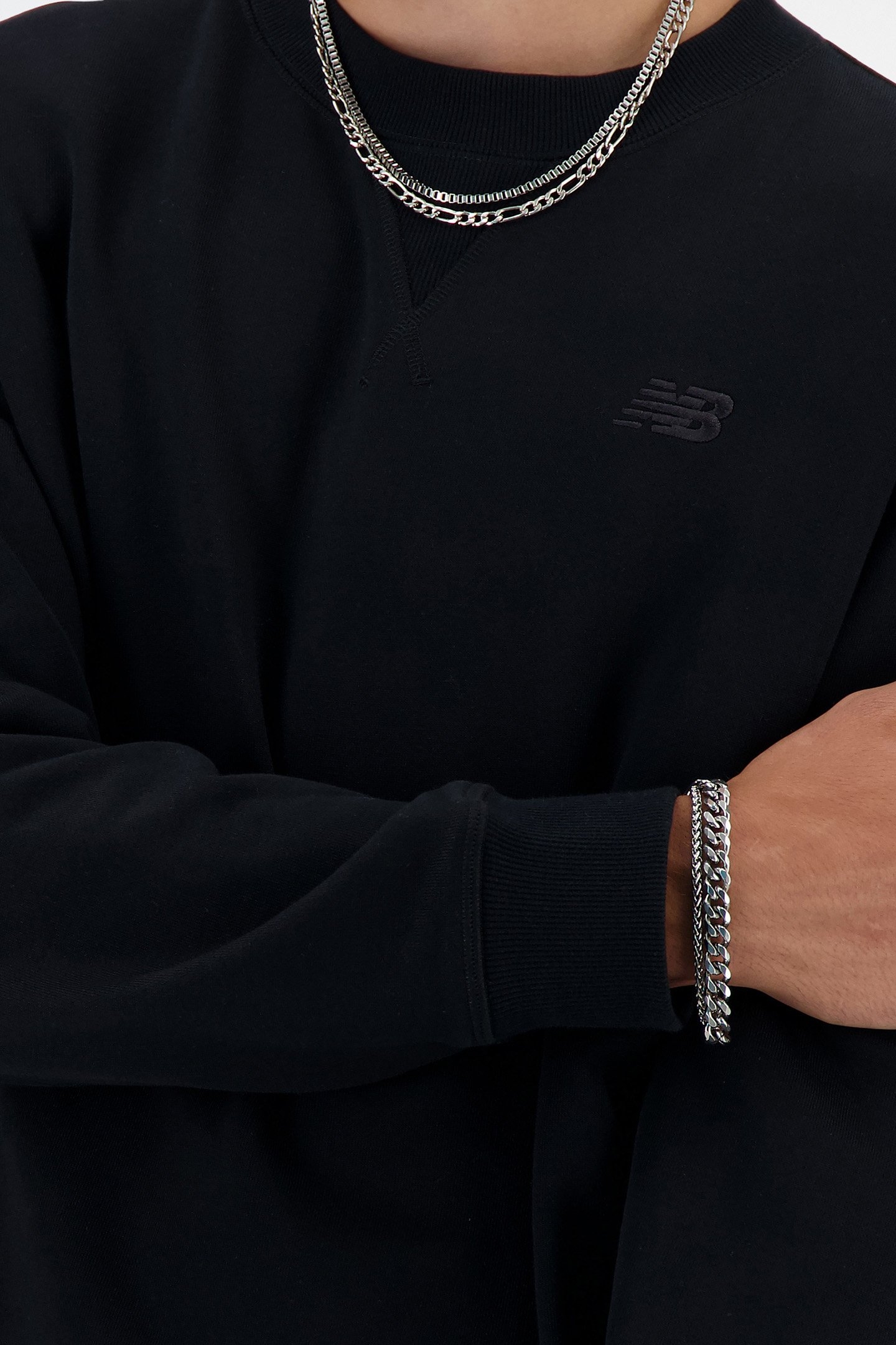 NB CREW NECK SWEATSHIRT IN BLACK 6