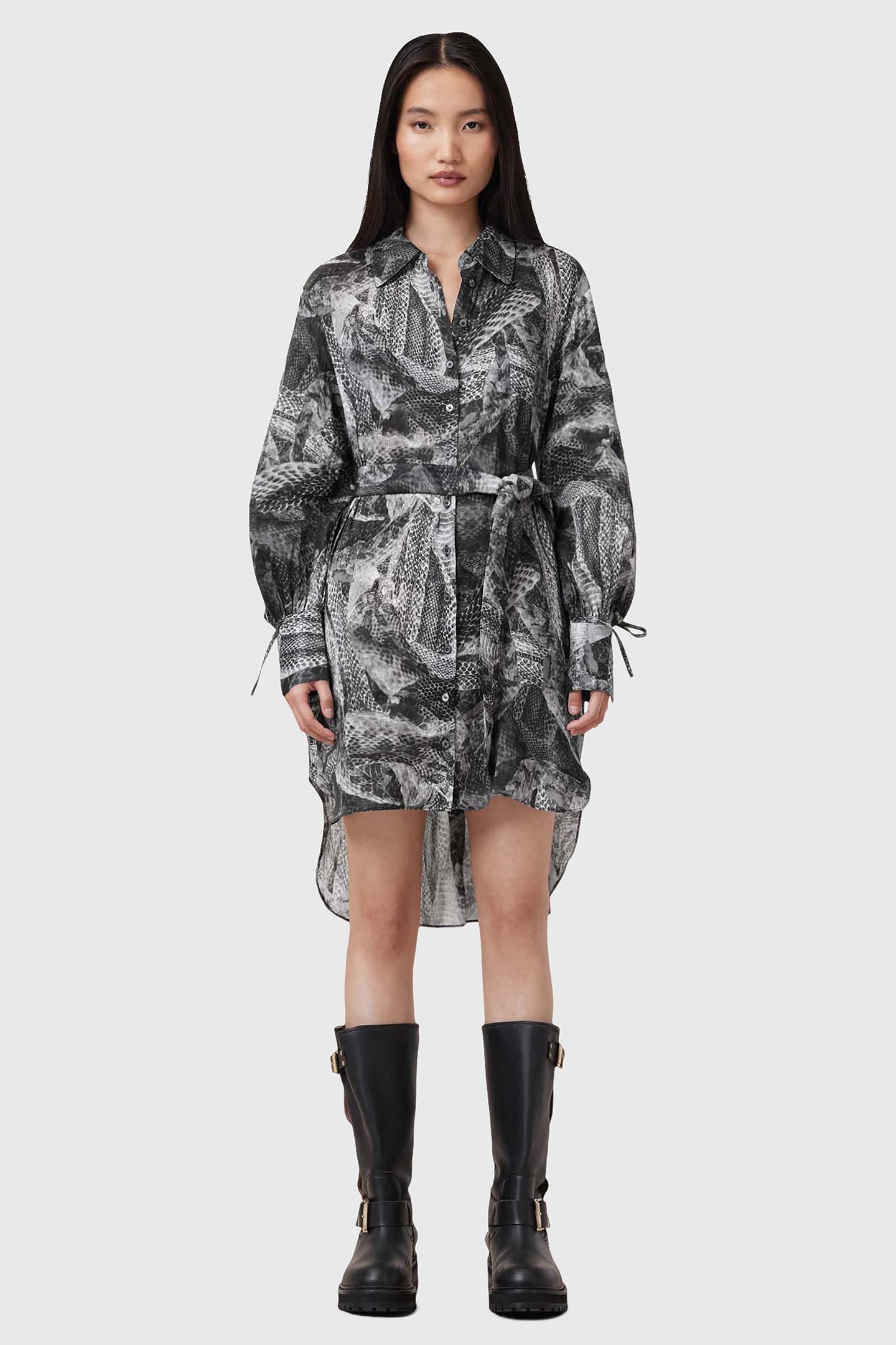 LEYLA DRESS EVOLVE SLATE GREY 2