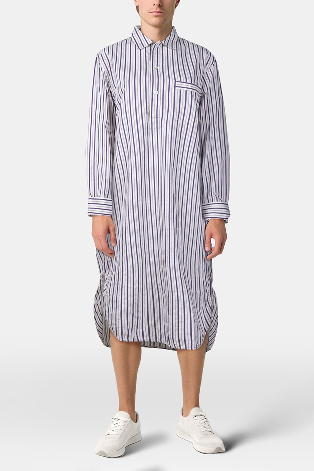 UNISEX POPLIN, NIGHT SHIRT LIDO STRIPES 2